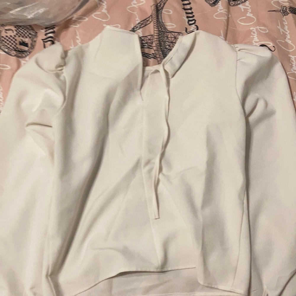 White kinda aw through kids shirt